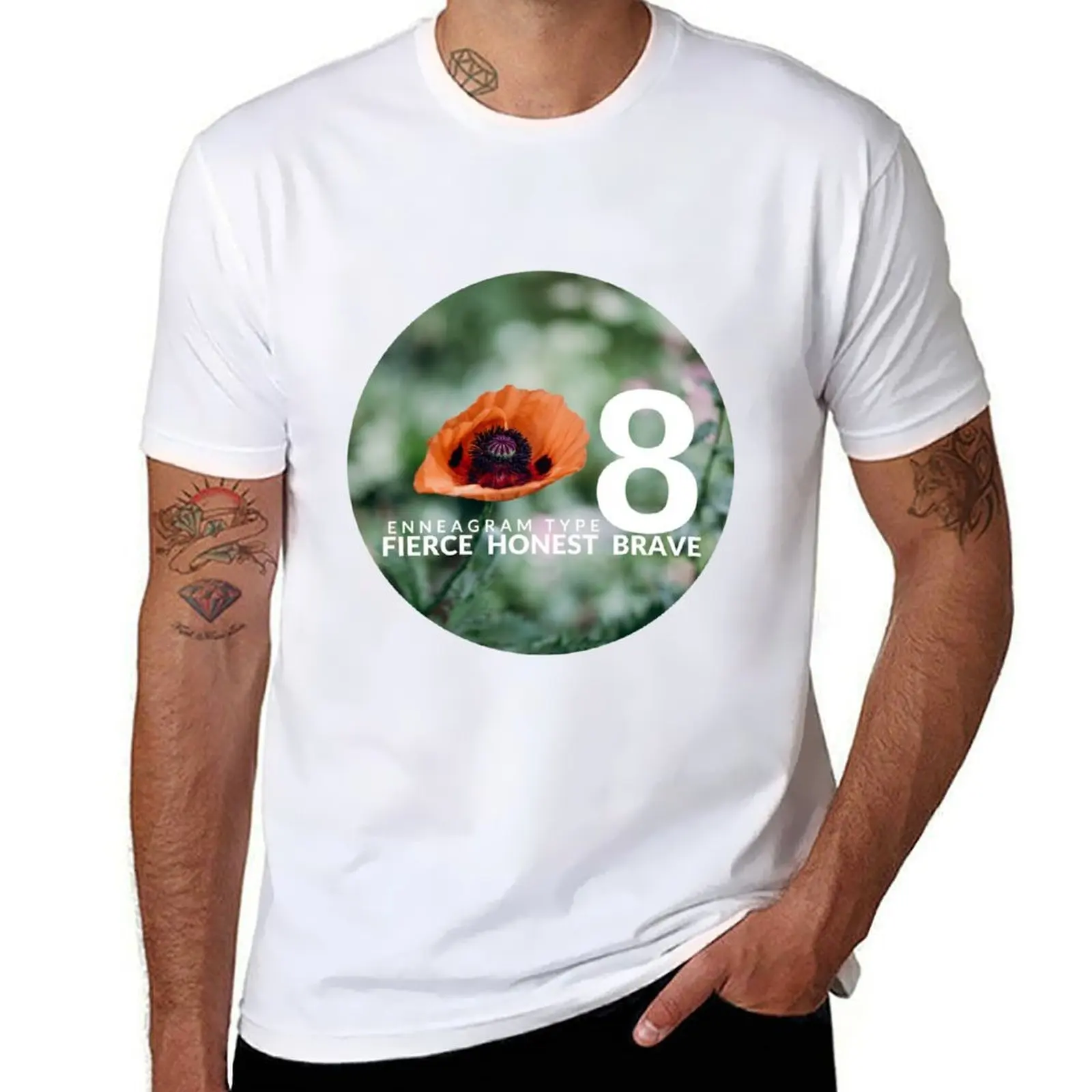 

t t heavy pack shirts for man shirts shirt man Enneagram Type man Eight white T-Shirt cotton t graphic