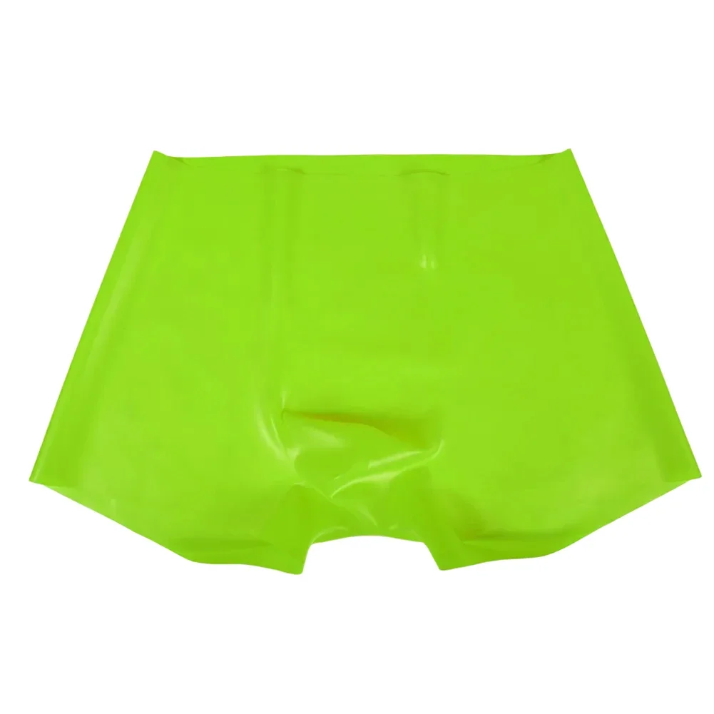 

Men's Sexy Latex Underpants Boxer Briefs See-Through Gay Erotic Rubber Safety Panties Seamless Sissy Latex Boxer Tight Underwear