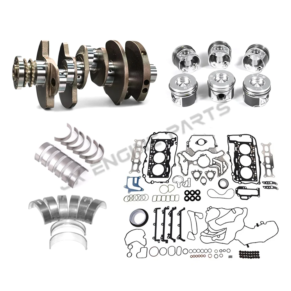 CRC Engine Rebuild Kit Crankshaft Main Connecting Rod Bearing Piston Gasket Set For Audi A6 A8 VW Porsche 3.0 Diesel 3.0L 11-18