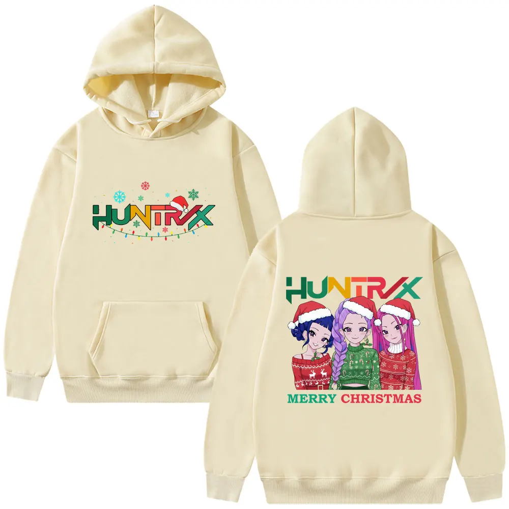 Kpop شيطان الصيادين رومي ميرا زوي هوديي الرجال النساء عيد الميلاد هالوين Sytle الشارع الشهير الذكور موضة خمر هوديس المتضخم #6