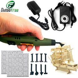 18W Mini Sander Model Sander Pen Type Polisher for DIY Model Moulds Groove Electric Grinding Tool Fixed /Speed Adjust Polisher