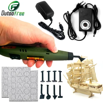 18W Mini Sander Model Sander Pen Type Polisher DIY Model Molds Groove Electric Grinding Tool Constant/Adjust Speed ​​Polisher