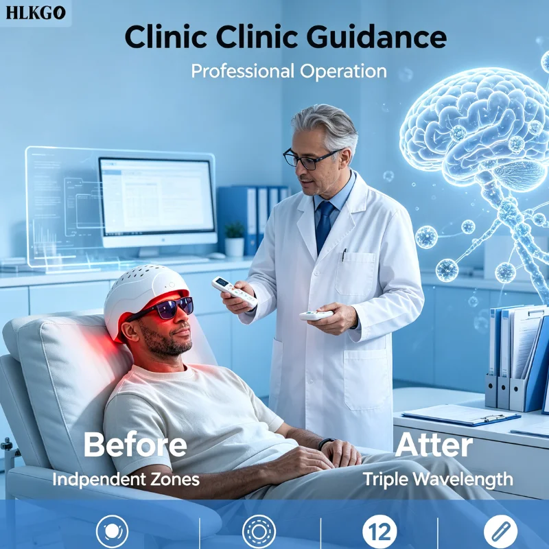 Medical Grade 1070nm PBM Helmet Brain Wave Near Infrared Light Therapy Machine for Parkinson Alzheimer's Dementia