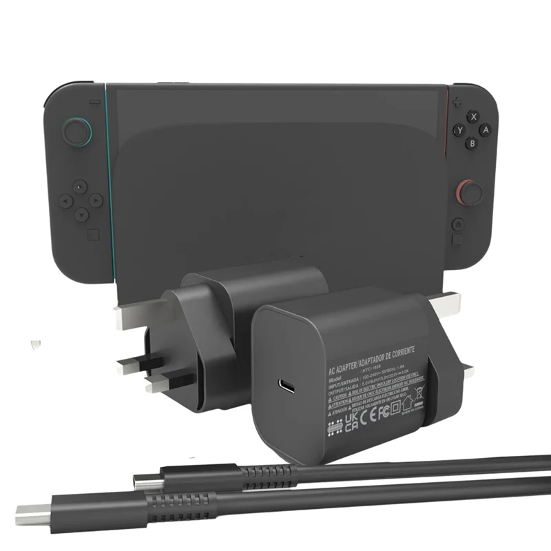 

-N07R For Switch2 Charger 60W AC Power Adapter For NS Switch2 Game Console Power Adapter Wall Travel Type C Charger