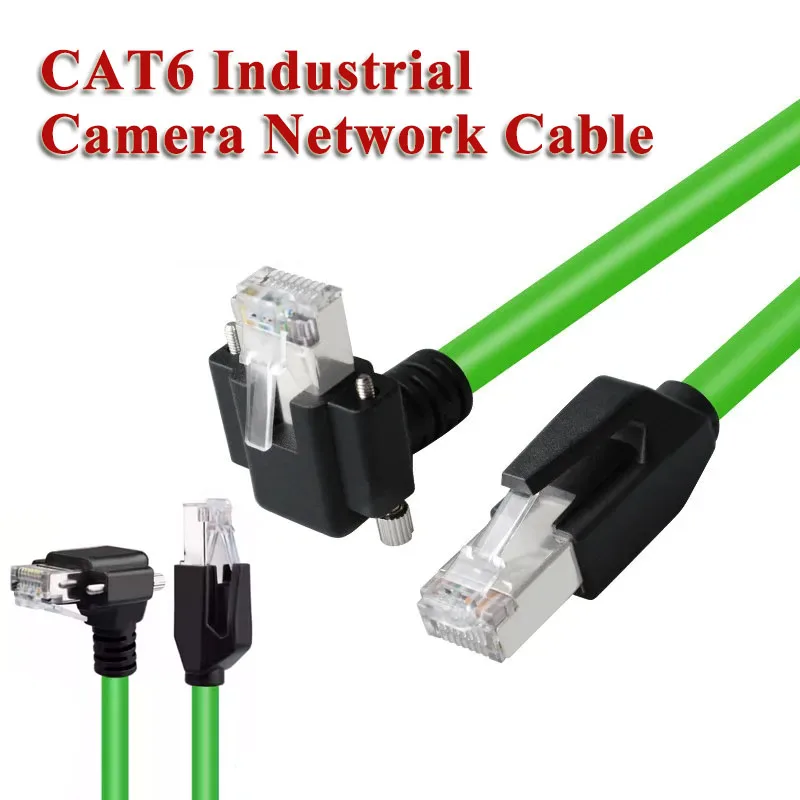 

Elbow CAT6 Shielded Gigabit Network Wire CCD Industrial Camera Network Cable 90 Degree High Flexibility RJ45 Drag Chain Line
