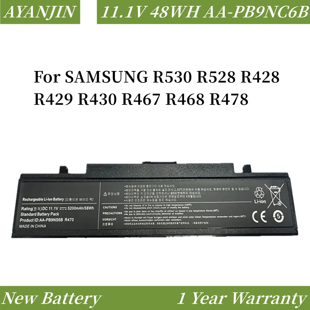 

AA-PB9NC6B Battery For NP350V5C NP350U5C NP350E5C NP355V5C NP355V5X NP305E5A NP300E5V NP300V5A NP300E5A NP300E5C 4400mAh