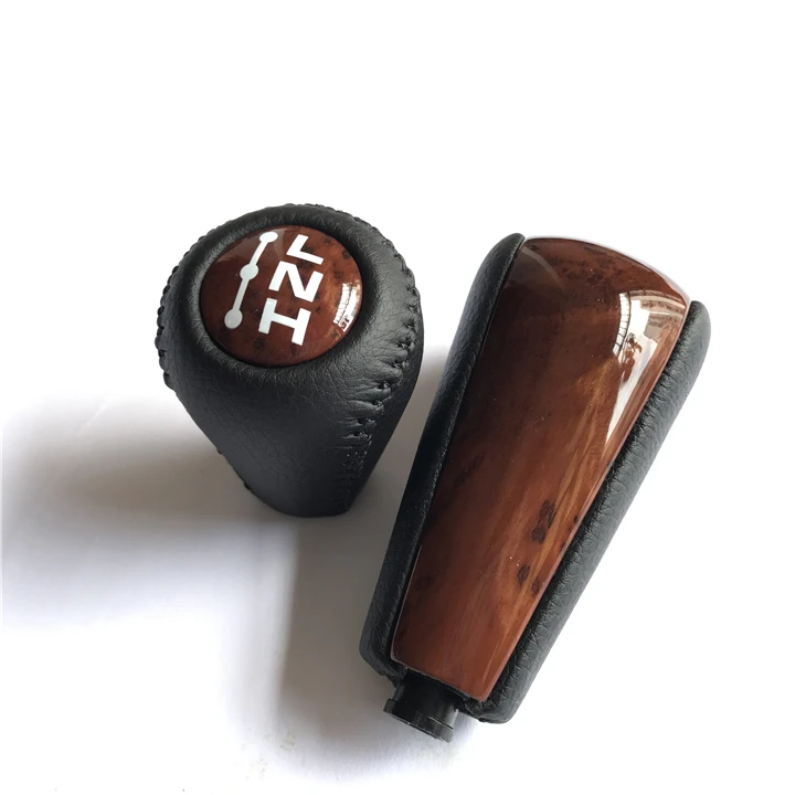 For Toyota Land Cruiser Prado LC120 2003-2009 Accessories Luhuezu 2pcs Wooden Color Automatic Transmission Gear Shift Knob