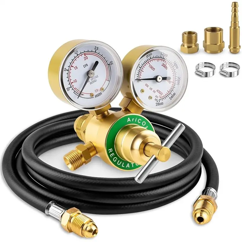 

TFTP-For MIG For TIG Argon Co2 Regulator, Gauges Welding Gas Regulator With 6.6FT Argon Gas Hose