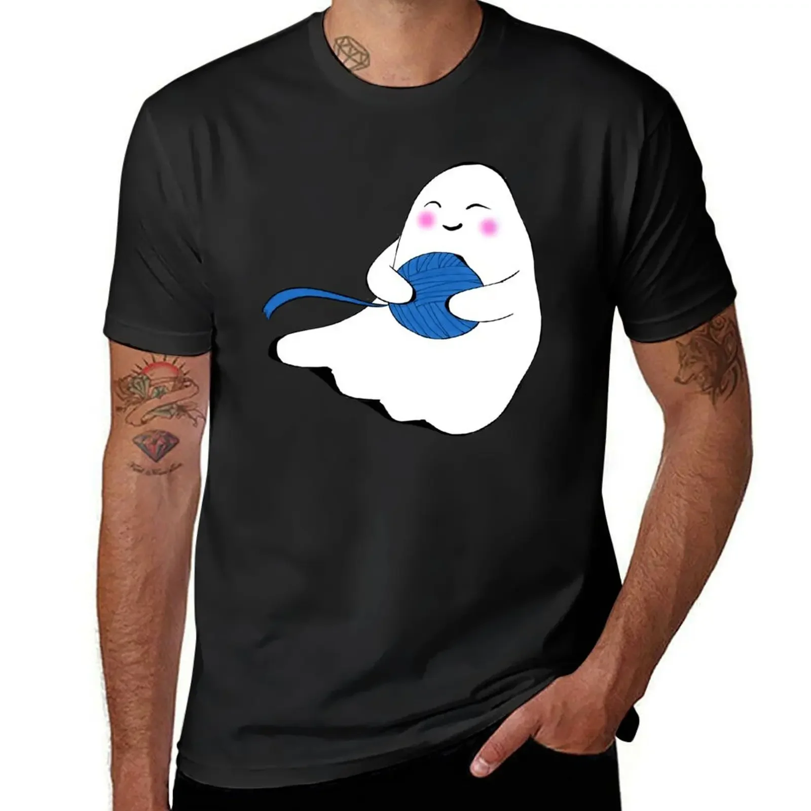 Ghostie with yarn T-Shirt boys whites oversizeds essential t shirt luxury clothes men