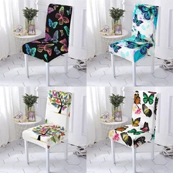 Animal Style Chair Cover Elastic Chairs Covers For Dining Chiars Covers Cartoon Butterfly Pattern Cover Of Chair Home Stuhlbezug