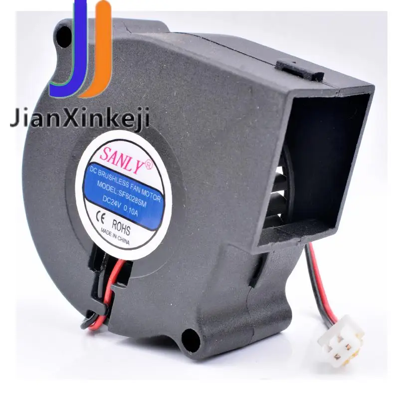 Merek Baru Asli SF6028SM 6Cm 60X60X28Mm DC24V 0.10A Turbin Sentrifugal Blower Pelembap Didedikasikan Kipas Pendingin