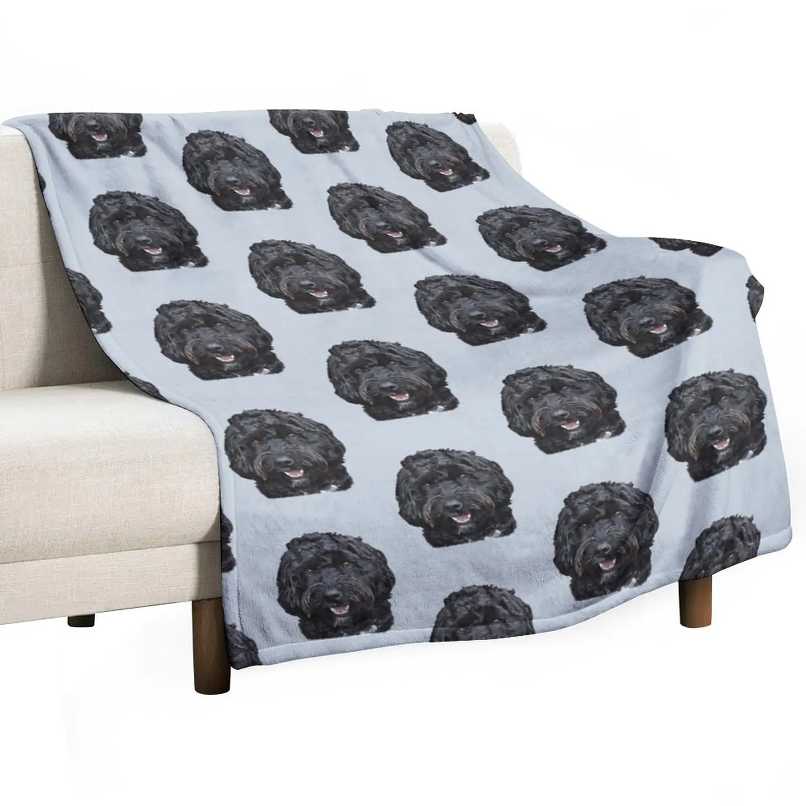 

Black Doodle / Cockapoo Dog Throw Blanket blankets and throws Quilt Sofa Hairy Blankets