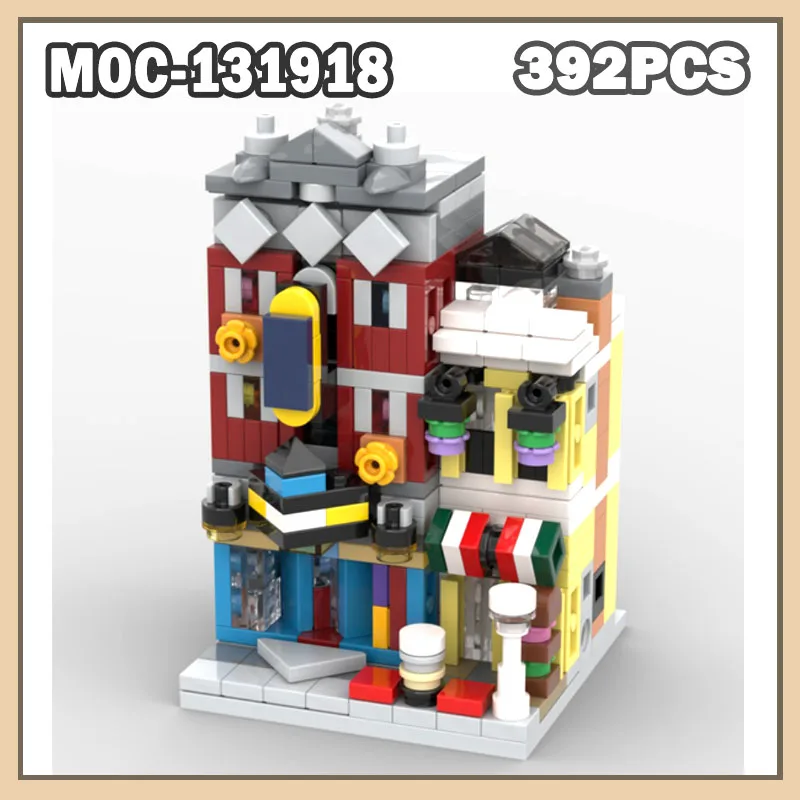 

MOC-131918 Строительные блоки для джазового клуба MOC Современная уличная серия Scape Dream Модульные строительные блоки 392 шт. Креативный вид на улицу