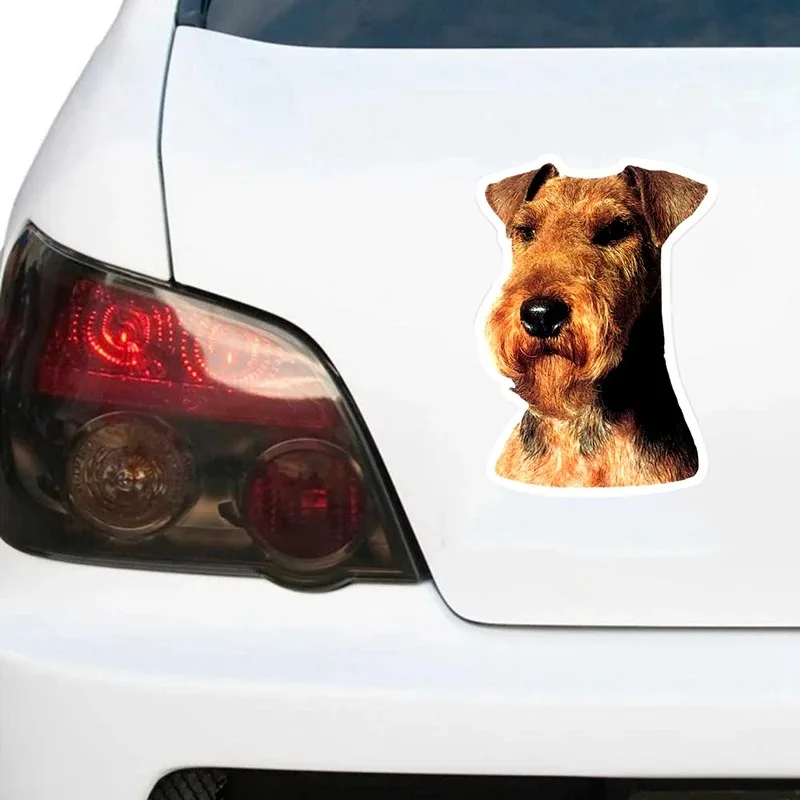 Calcomanía autoadhesiva de tamaños aleios, pegatina de Terrier galés para coche, decoraciones impermeables para parachoques, ventana trasera, 15cm, PVC KK