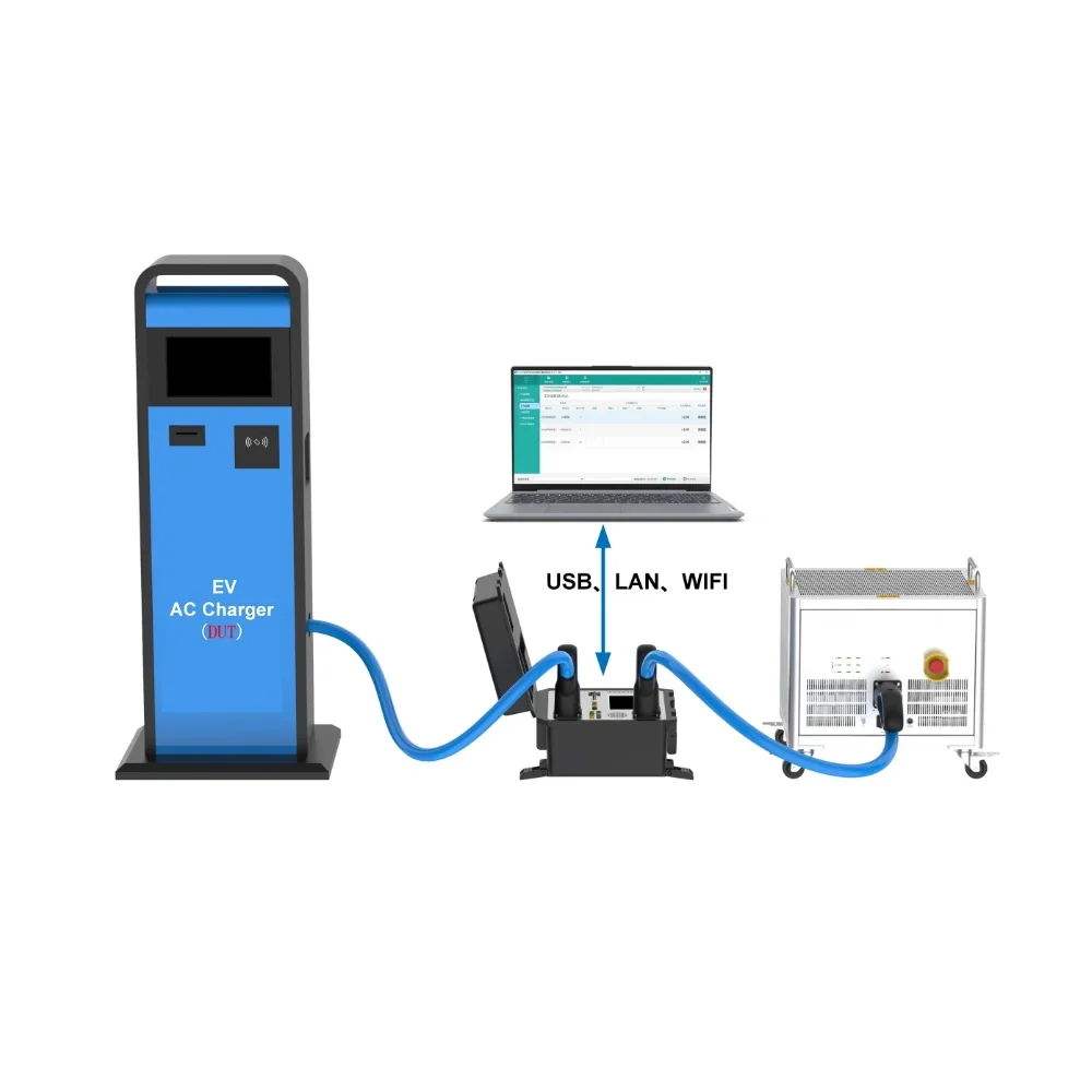 Probador de estación de carga EV estándar europeo CCS2, cargador Ev, estación de carga de vehículo eléctrico, probador tipo 2 para varios vehículos