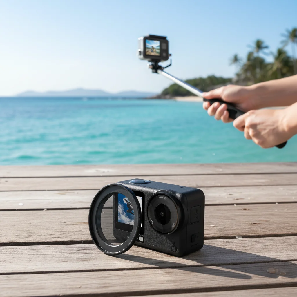 ل 49 مللي متر عدسة مهايئ المرشح حلقة الإطار ل DJI Action6 كاميرا حامل مرشح معدني خفيفة الوزن سبائك الألومنيوم حامل المرشح جزء