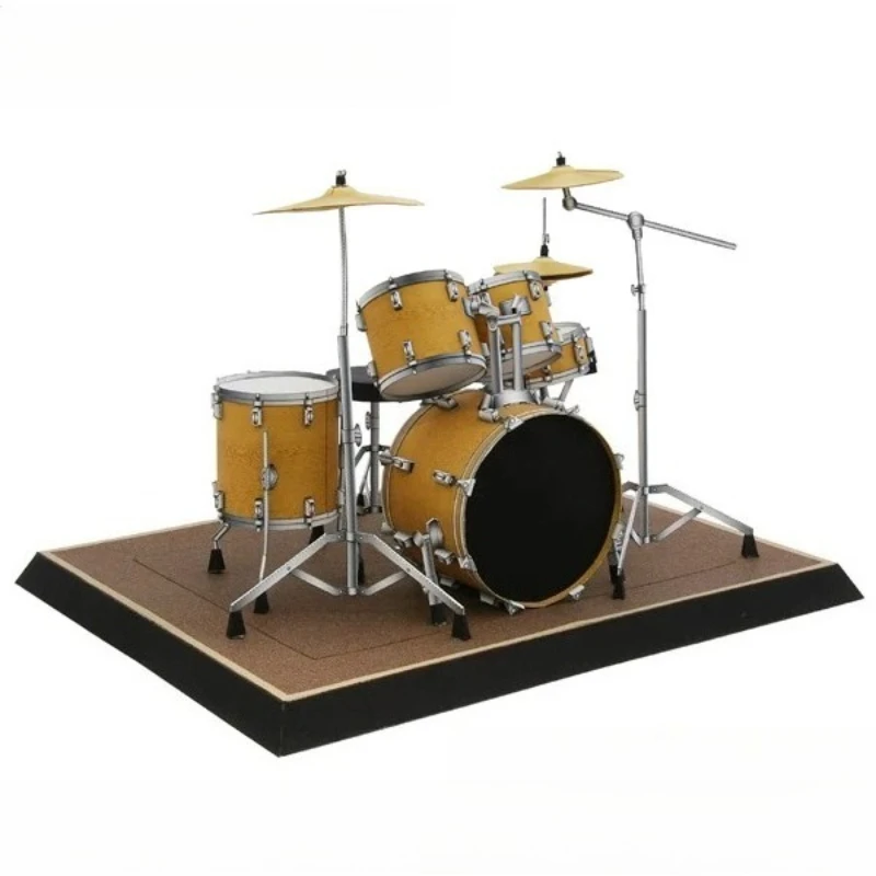 

3D Paper Model Percussion Music Shelf Drum DIY Educational Parent-child Handcraft Class Origami Toys