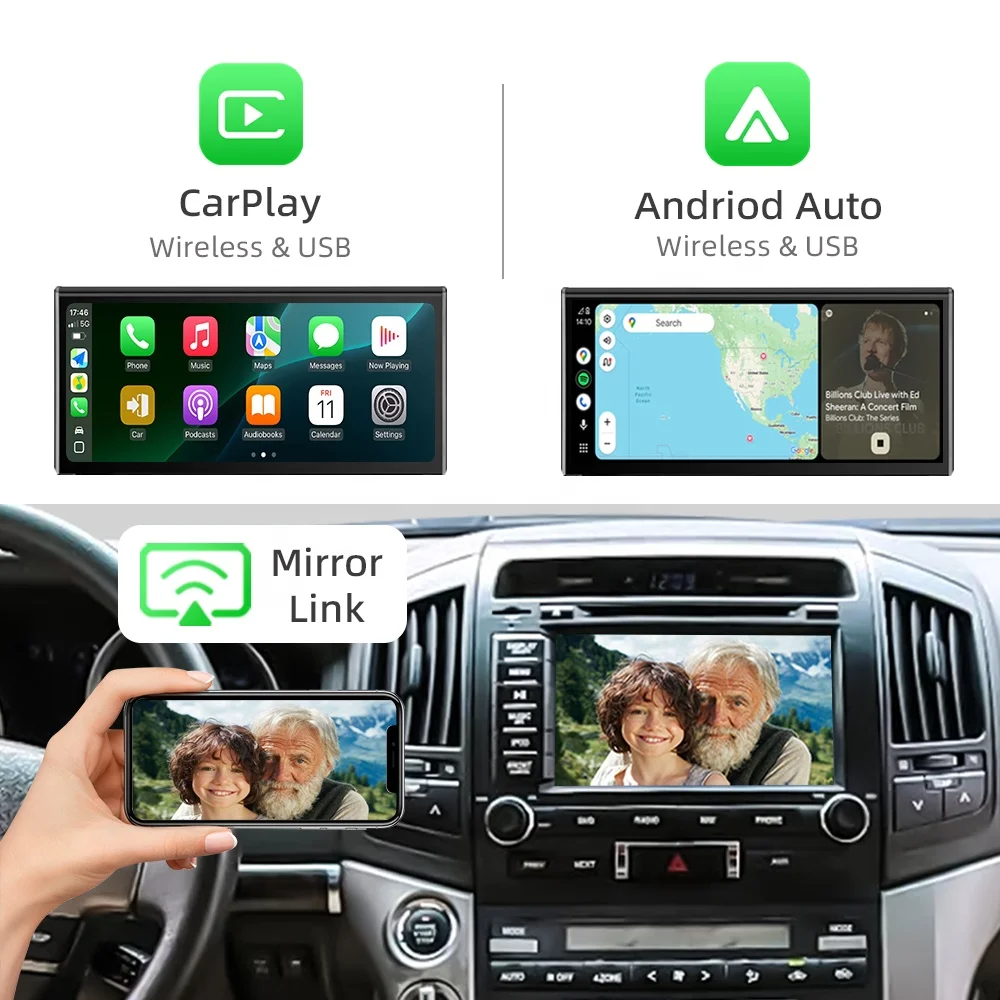 NewToyota Land Cruiser 200 2012-2015 Linux Interface Box Wireless CarPlay Android Auto CarPlay Module Decoder Car Radio Binaryte