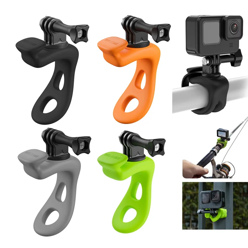 

TELESIN Action Camera Mount Silicone Adjustable Stand​ Mini Flexible Bracket For Gopro Hero13 12 11 10 AKASO Insta360 DJI Action