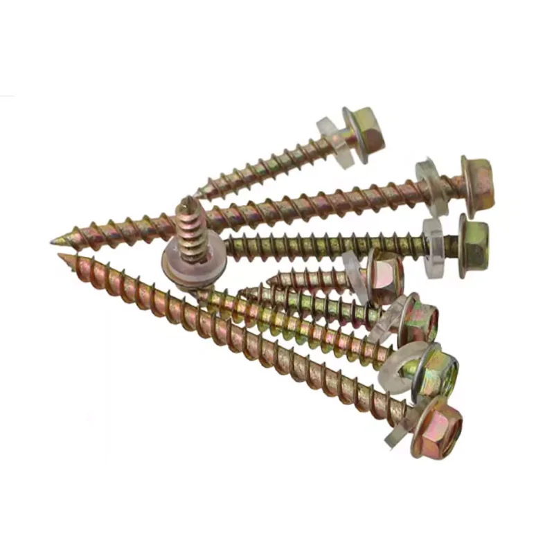 10 قطعة M5.2 5.2 مللي متر رأس سداسي خارجي مع غسالة برغي حفر ذاتي مطلي بالزنك-برغي خارجي سداسي ذاتي التنصت #5