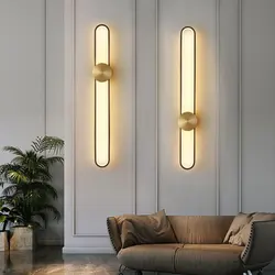Nordic minimalist wall lamp decoration background wall bedroom living room wall lamp creative corridor foyer dining room LED str