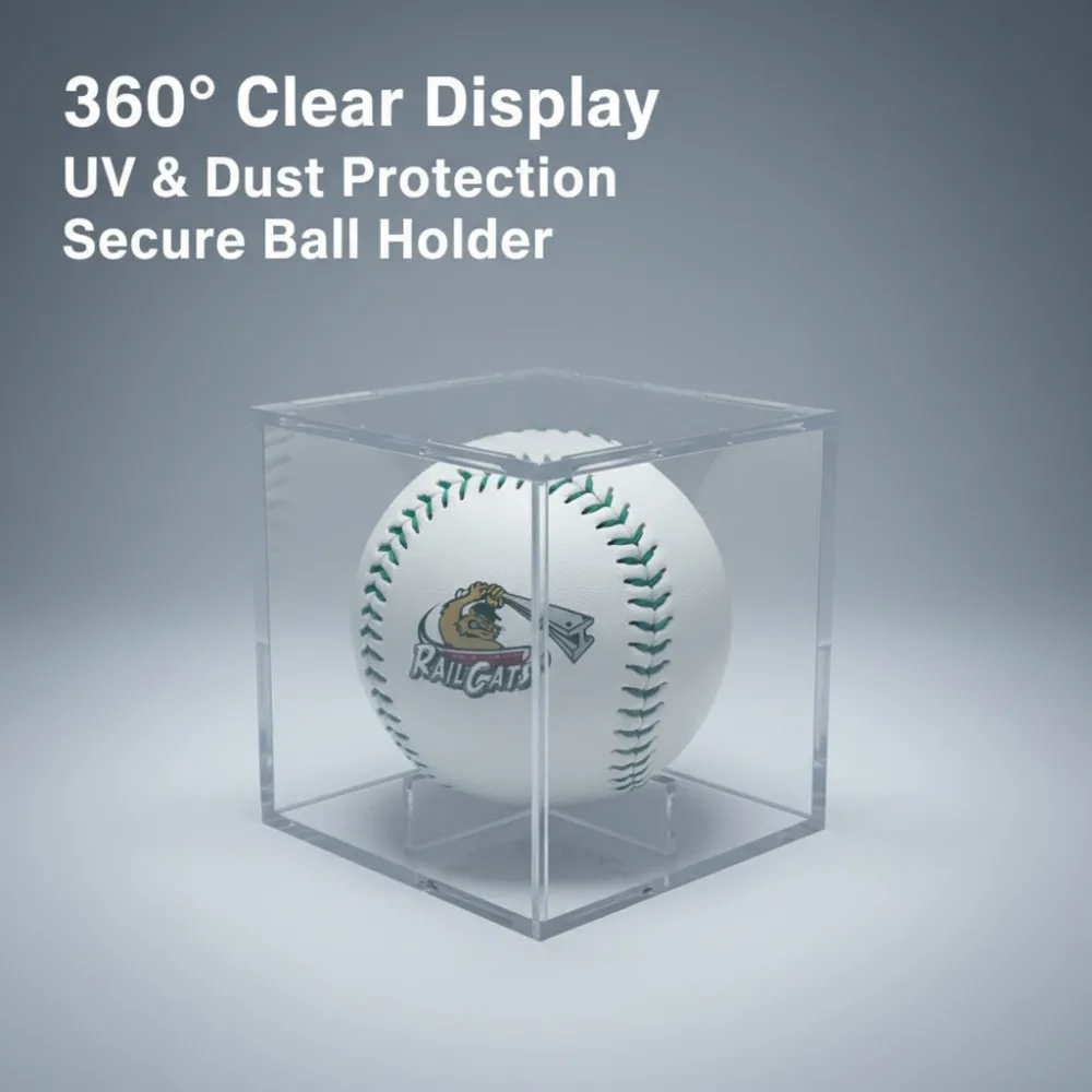 Acrylic Baseball Box, 80x80x80 Transparent Storage, 1pcs/2pcs