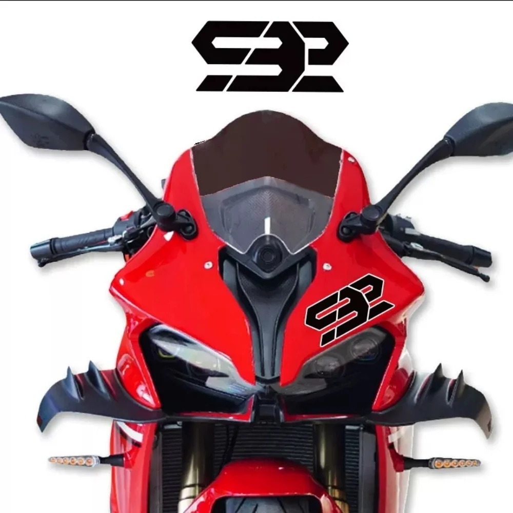 Modified motorcycle front decals for QJMOTOR SRK600RS and SRK800RR, waterproof decal film, new print sticker accessories.