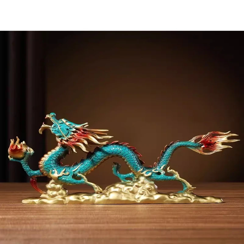 Dragon copper ornament, living room, office, home entrance decoration, housewarming, new home gift, moving gift