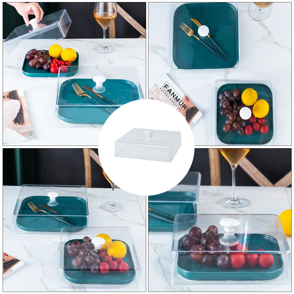 

Microwave Oven Splash-Proof Food Cover Premium Plastic Transparent Food Protector for Bbq Picnic Party Kitchen Preservation