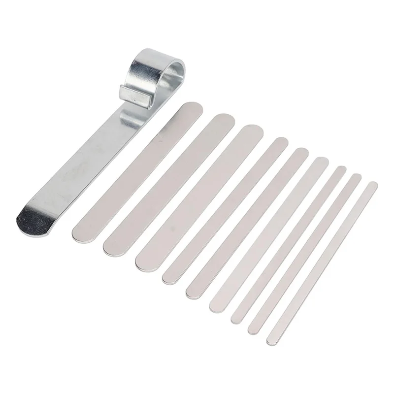 ABBO-DIY Kit de ferramentas de pulseira de aço inoxidável de 9 peças com barra de dobra de alta dureza para fabricantes de joias