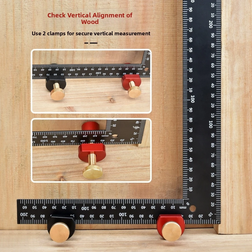 Aluminum Alloy Bench Stop Block Non-Slip Surface 19/20mm Size Woodworking Limit Block Limit Stop Design Auxiliary Clamp