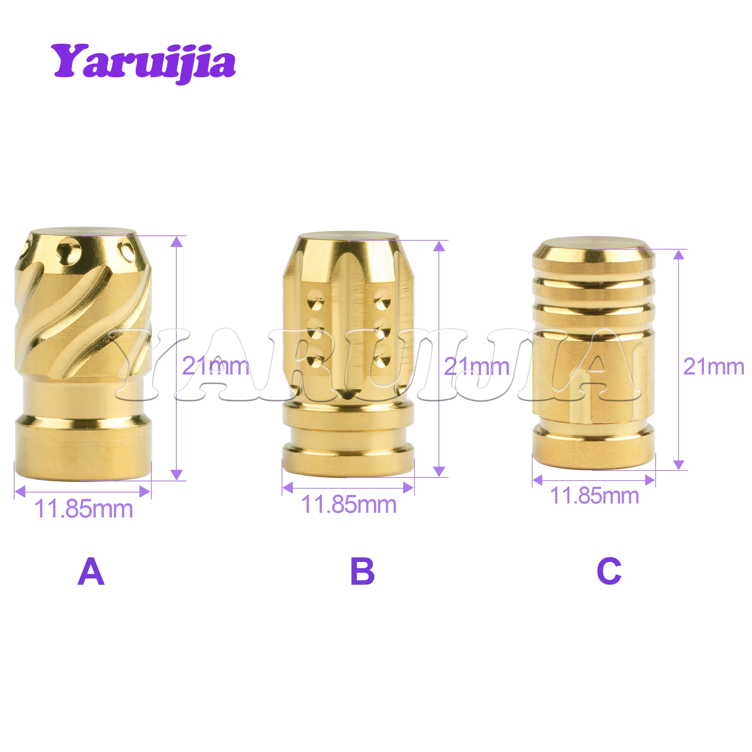 Yaruijia Titanium Bike Schrader American valve cover head Valve Caps for Road MTB Bicycle Wheel Dust Valve Tyre Dustproof Cover