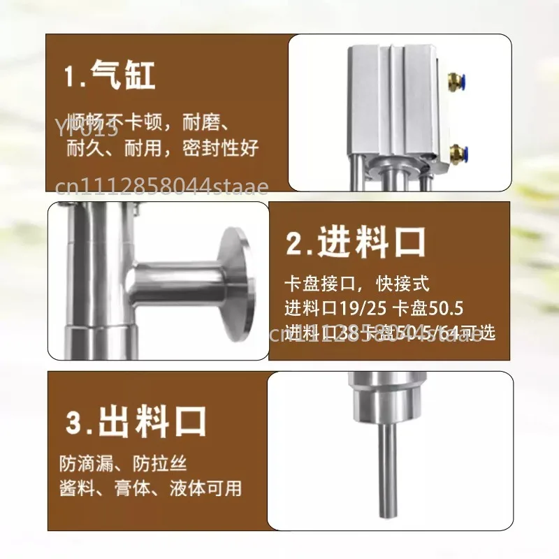 Anti-drip Pneumatic Filling Valve 64 Chuck Straight Filling Nozzle