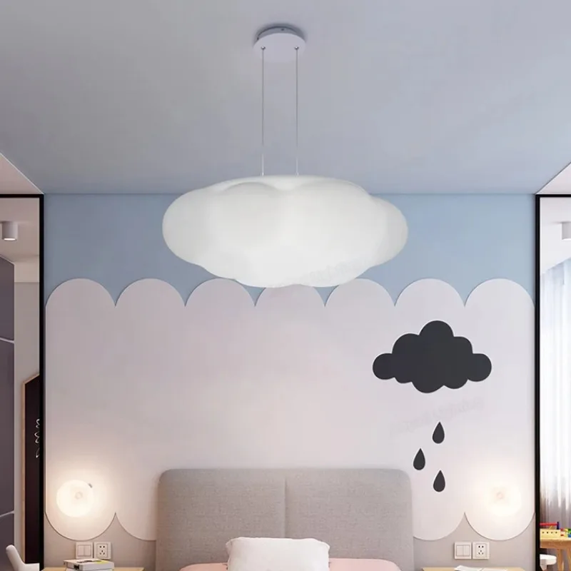 

Clouds Ceiling Light White LED Chandelier for Dining Room Children's Bedroom Hall Study Lamp Creative Decorative Daily Lightings