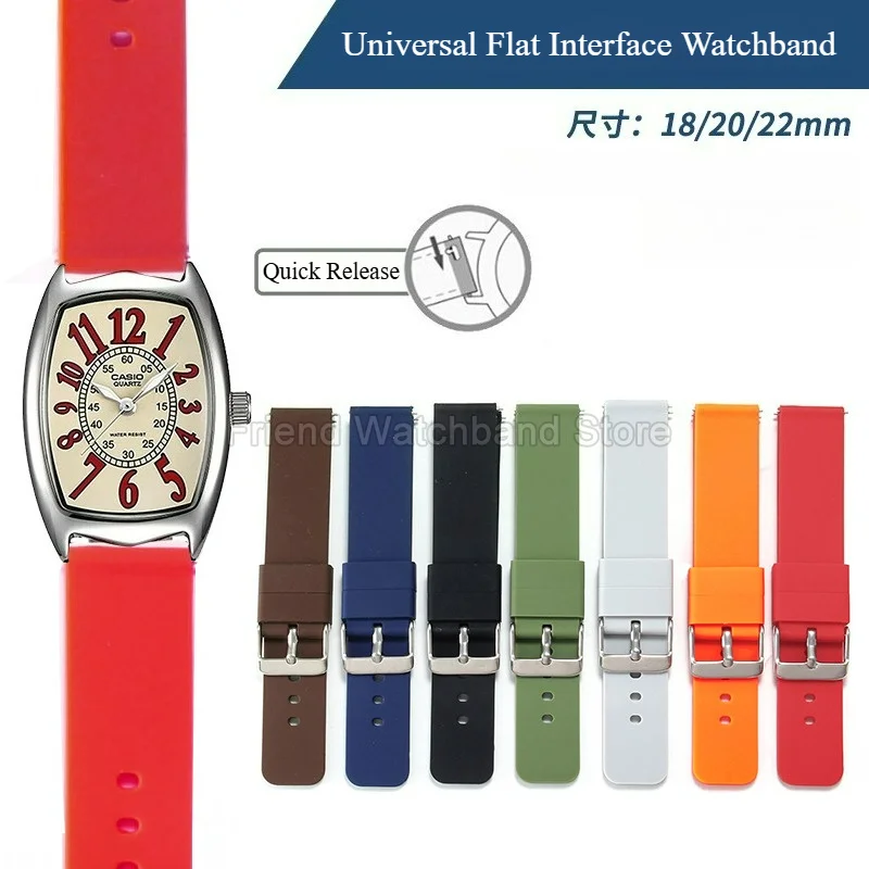 Quick Release Watch Strap for Rolex Citizen Fossil Hamilton Breitling Universal Sports Silicone Watchband Waterproof Anti Aging