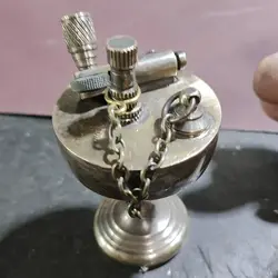 Brass Classic Cigar Lighter Mini Desktop Coal Oil Lamp Classic Vintage Gasolin Lighter Creative Design Nostalgic Collectio