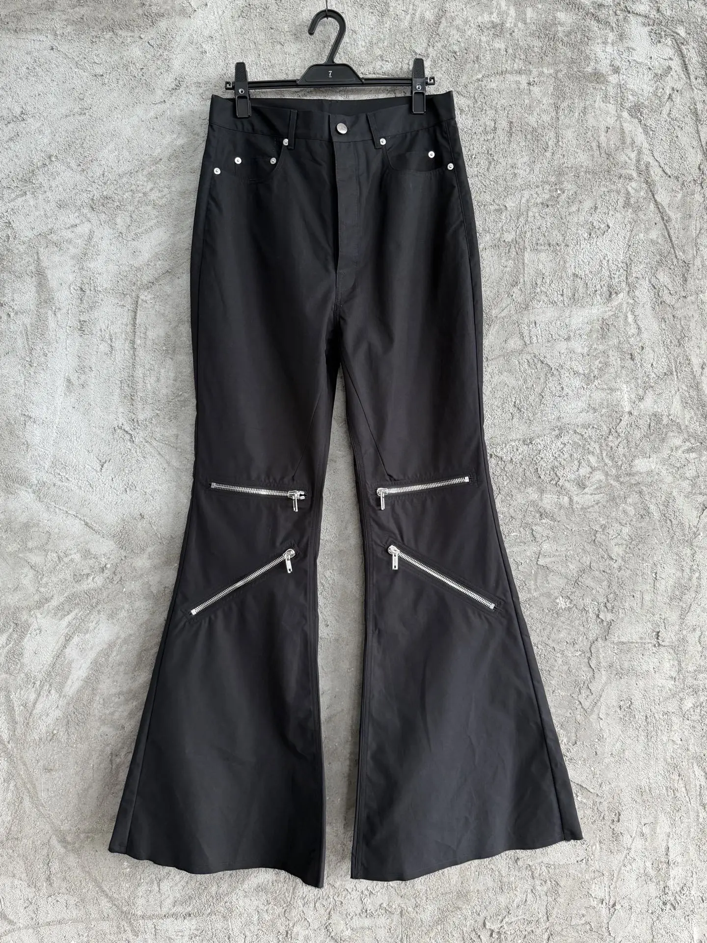 Men's Cargo Pants Stacked Men Flared Casual Streetwear Luxury Designer Trousers Autumn Solid Black Pant Size XL