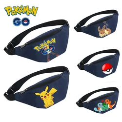 Sacs à main à bandoulière Pikachu Cartoon pour garçons et filles, sacs à poches Anime, sac initié Pokemon, poitrine, grande capacité, porte-monnaie, Noël