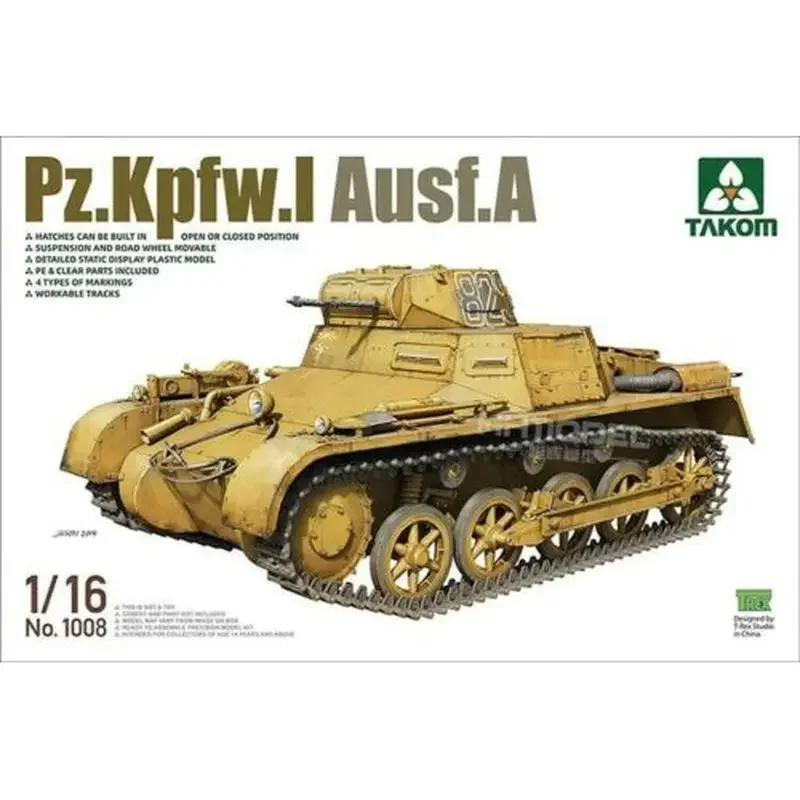 TAKOM 1008 1/16 Pz.Kpfw.I Ausf.A - Scale Model Kit