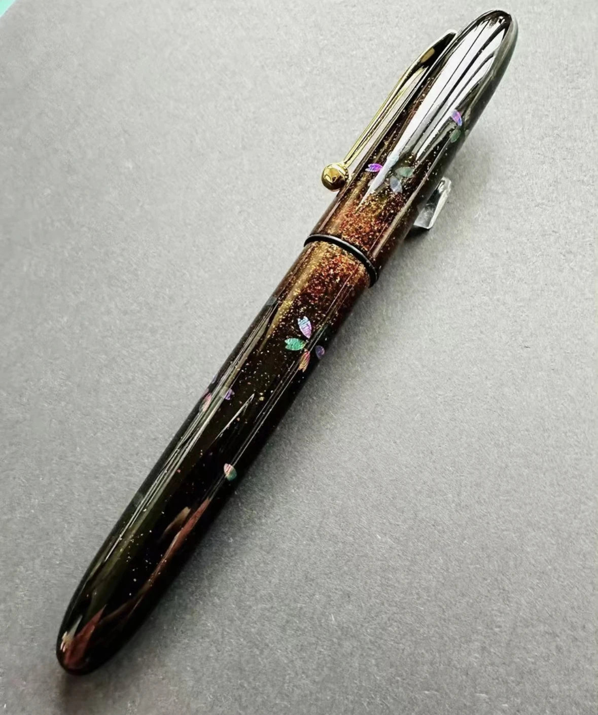 Genius Lacquer Raden أزهار الكرز أم اللؤلؤ ماكي-e قلم حبر برميل للبلاتين 3776 الطيار 912 // 74/743 بحار 21K