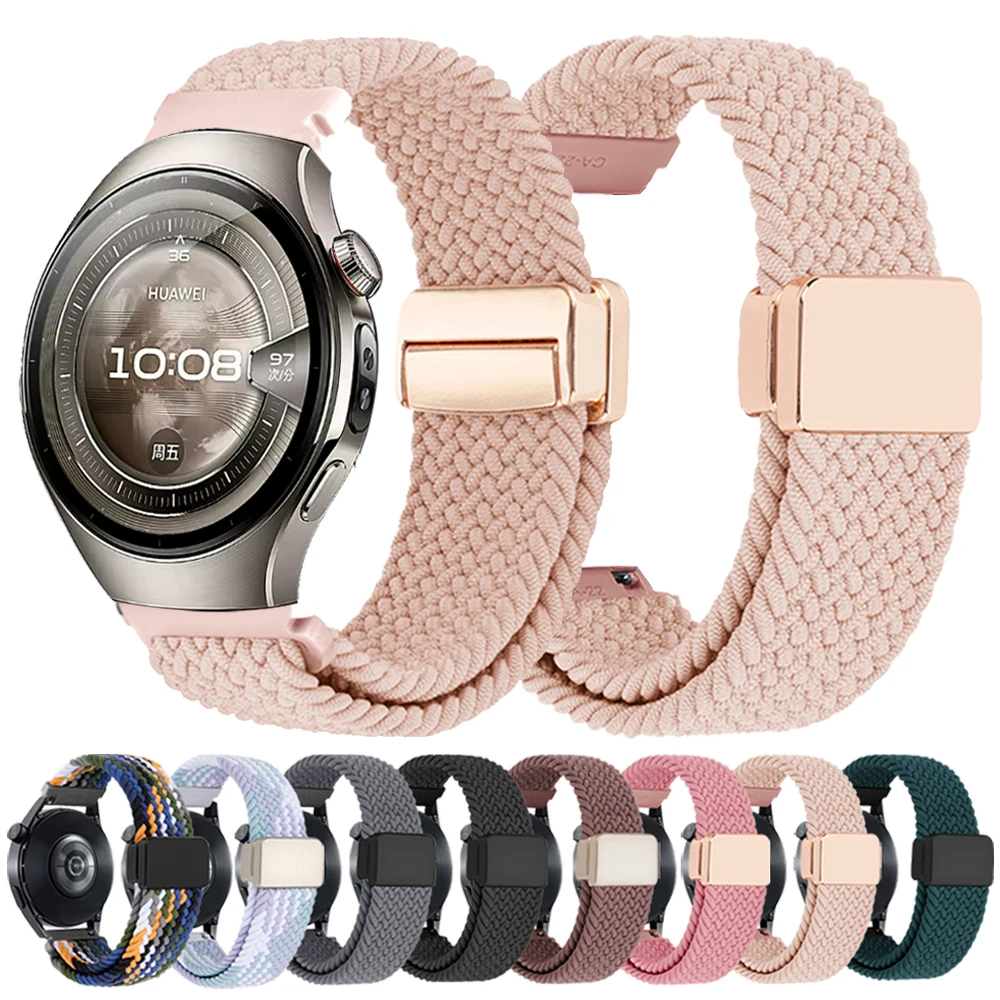 Correa de nailon para HUAWEI WATCH 5 4 GT 5 Pro GT 3/4/5 pulsera de corredor Honor MagicWatch 2 46mm GS 3 20mm 22mm banda con hebilla magnética