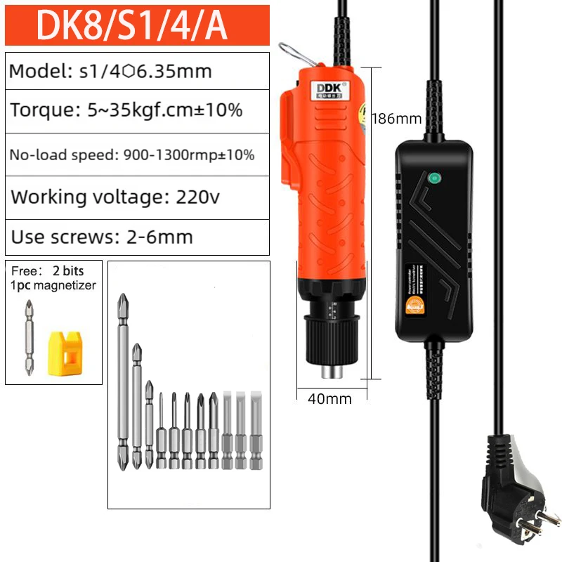 

straight handle short electric screwdriver small mini 801 S1/4 screwdriver 220V straight tool for home industrial DIY power tool