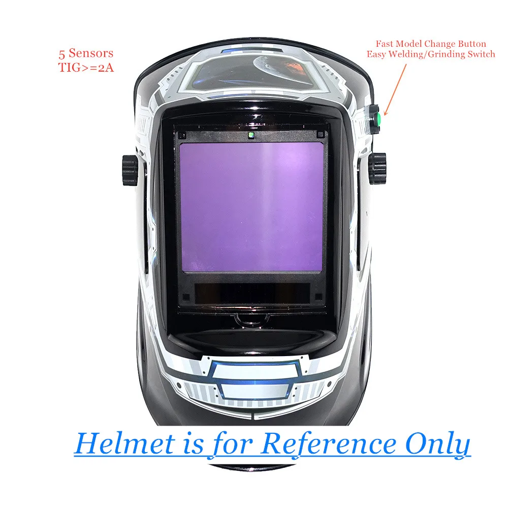 Digital Control Auto Darkening Welding Mask 9810 Ture Color View 100x93mm DIN4-13 Optical 1111 5 Sensors Welder Helmet Filter