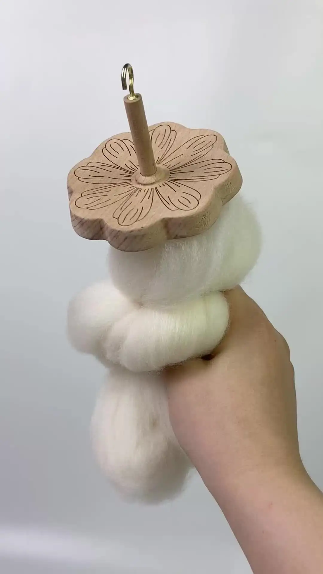 Thuis Diy Drop Spindel Gesneden Draagbare Multifunctionele Naaiwerk Houten Praktische Garen Beginners Gereedschap Accessoires