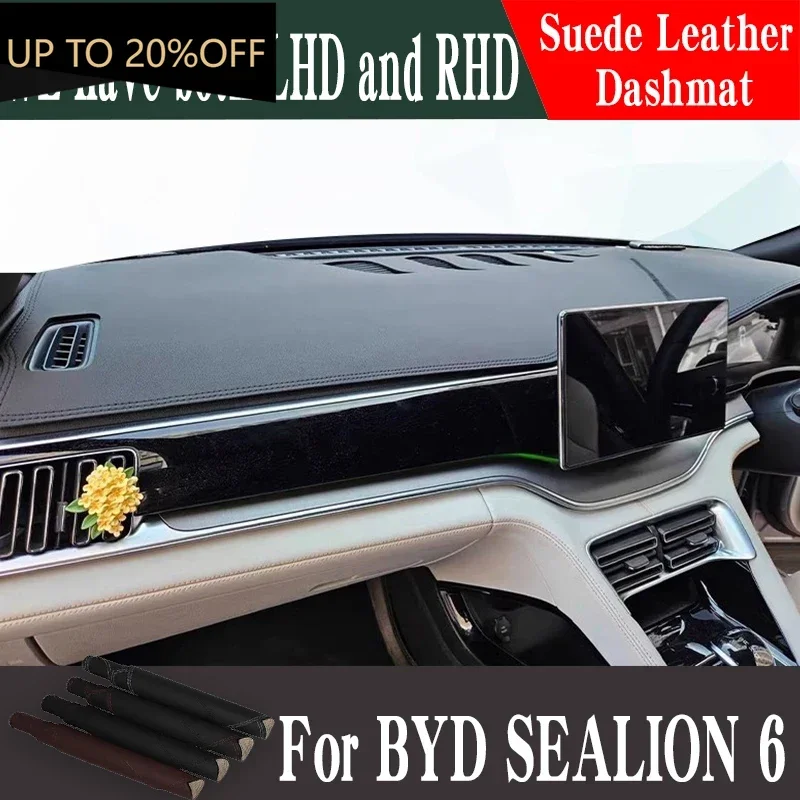 

Для 2024-2027 BYD SEALION 6, автомобильные аксессуары, кожаный коврик для приборной панели, коврик для приборной панели, защитный ковер