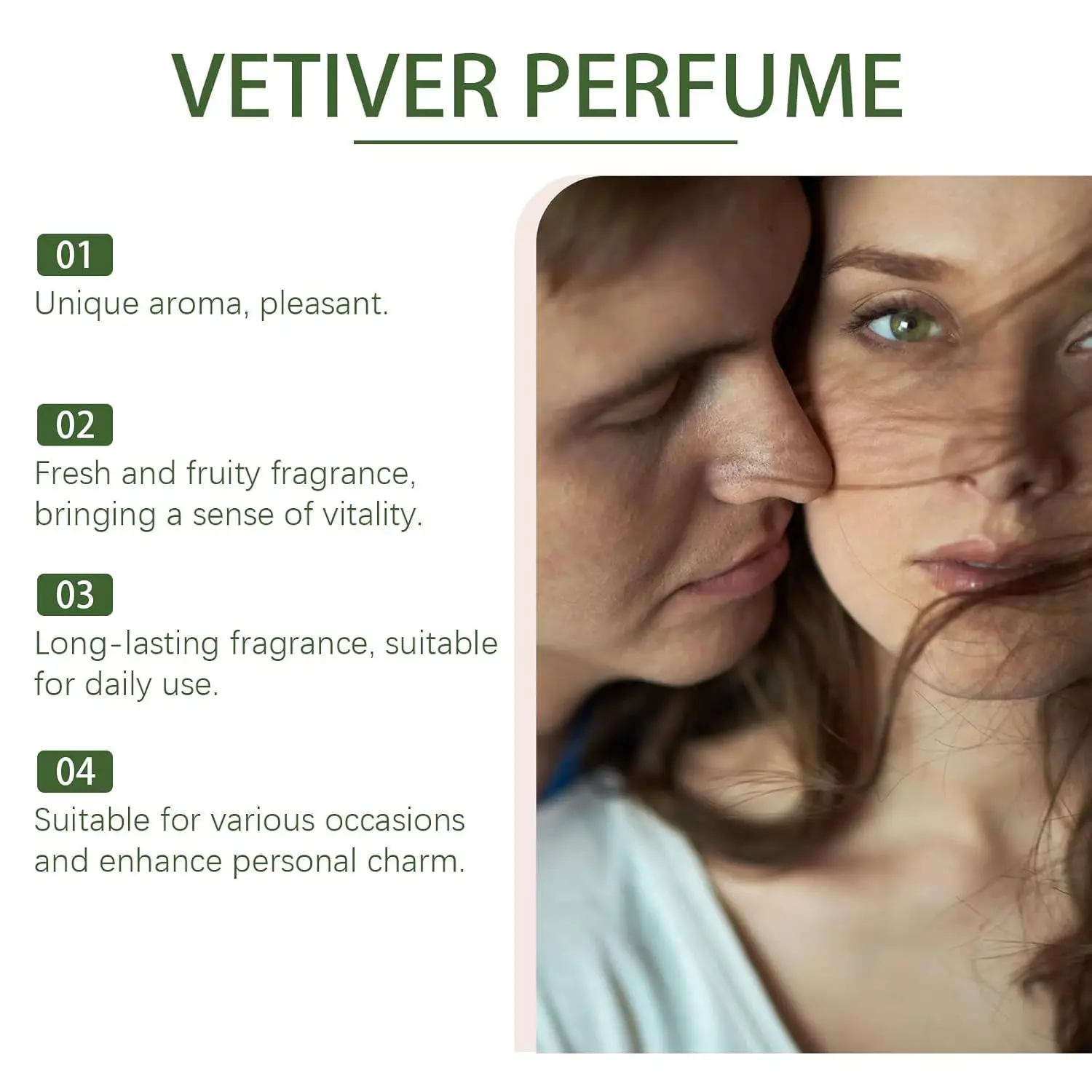 Vetiver parfum rambut pria, semprotan parfum wangi & Tubuh 50ml tahan lama untuk wanita