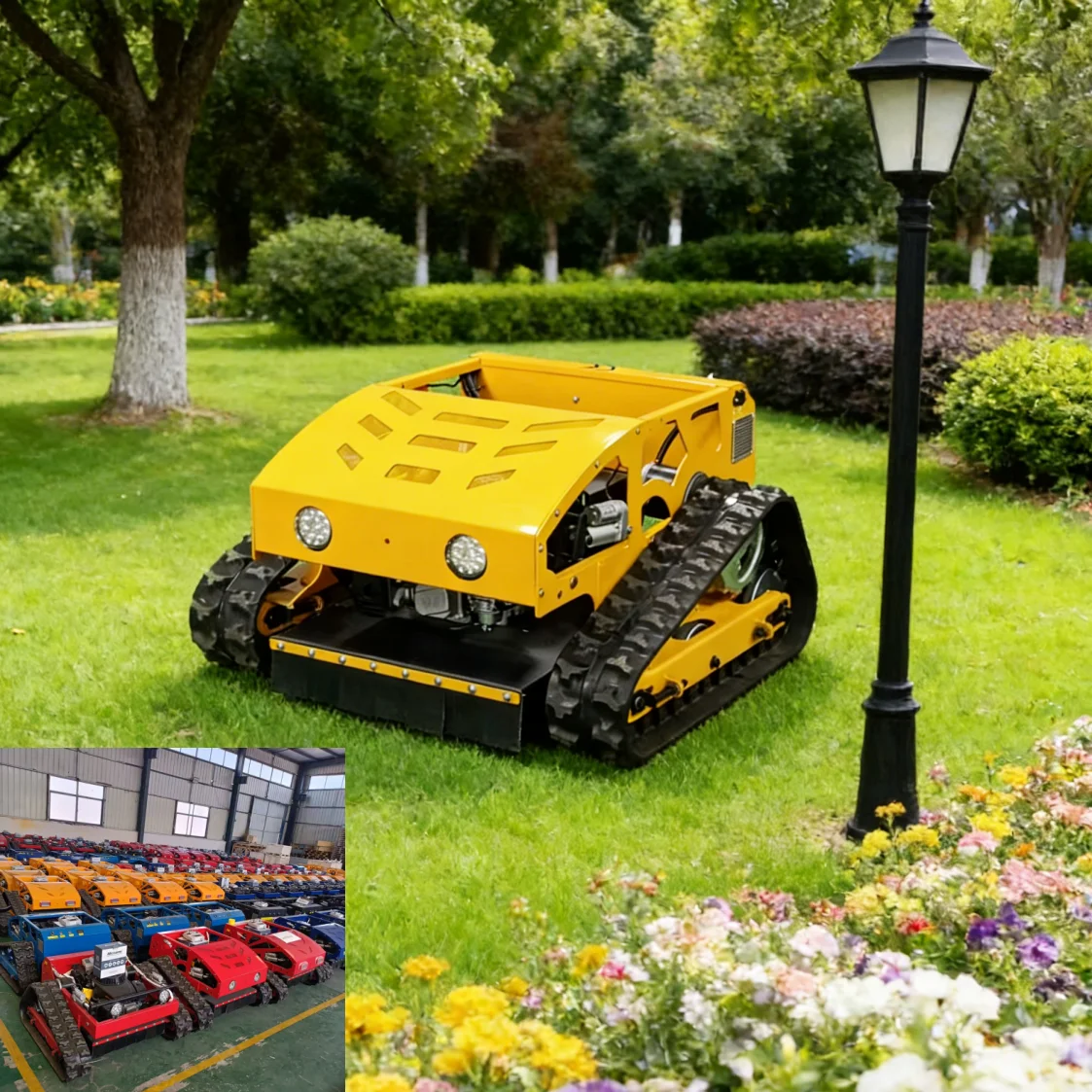 Customized Factory Directly Supply Remote Control Mowers Crawler Robot Lawn Mower Robust Consistent-performance
