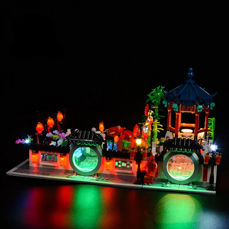 No Building Blocks Lamp Lighting for Spring Lantern Festival 80107 DIY Toys Gift Only Lighting Set