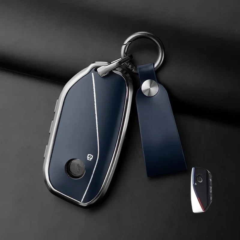 

Подходит для BMW 3 5 7 Mseries из алюминиевого сплава + кожаный чехол для дистанционного ключа автомобиля, доступны различные стили и цвета