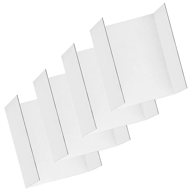 Tablero de carteles triple de 8 piezas, tablero de carteles blanco viene con accesorios adhesivos, tableros de presentación corrugados S